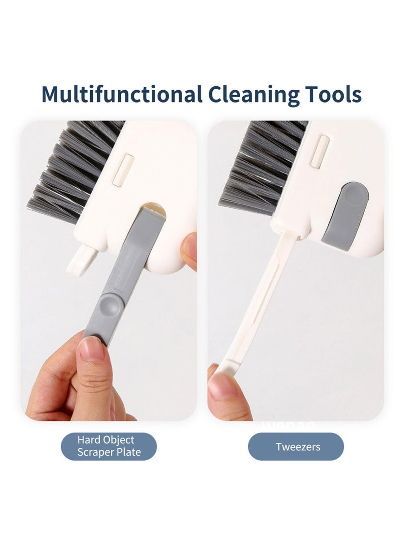 Excefore - Crevice Cleaning Brush, 2 Pack 3 in 1 Hand-held Groove Gap Cleaning Brush Tools, Window or Sliding Door Track Cleaner for Window Track, Shower, Kitchen, Sink, Corner, Floor Lines - Image 1