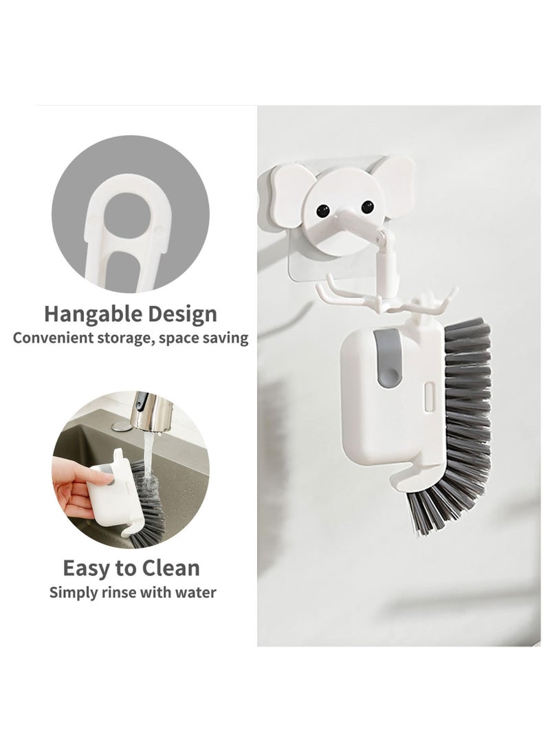 Excefore - Crevice Cleaning Brush, 2 Pack 3 in 1 Hand-held Groove Gap Cleaning Brush Tools, Window or Sliding Door Track Cleaner for Window Track, Shower, Kitchen, Sink, Corner, Floor Lines - Image 1