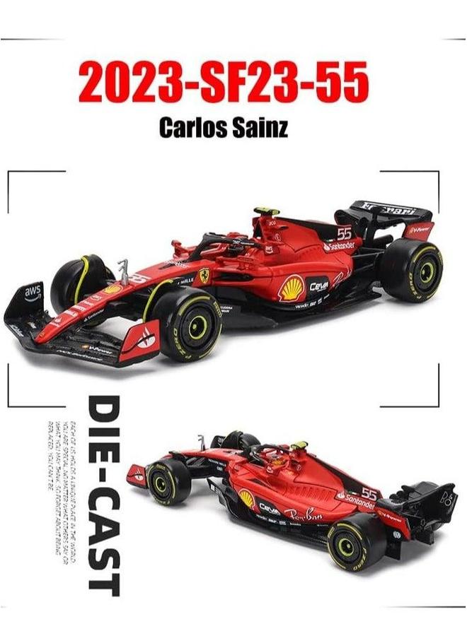 1/ 43 F1 2023 SFR SF23 16# Charles Leclerc Scuderia 55# Carlos Sainz alloy die-cast car model (1/43 55#) - Image 3