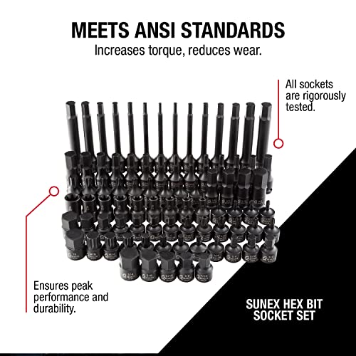 Sunex Tools Sunex 3569 3/8" Dr. Master Hex Bit Impact Socket Set (84 Piece) - Image 3