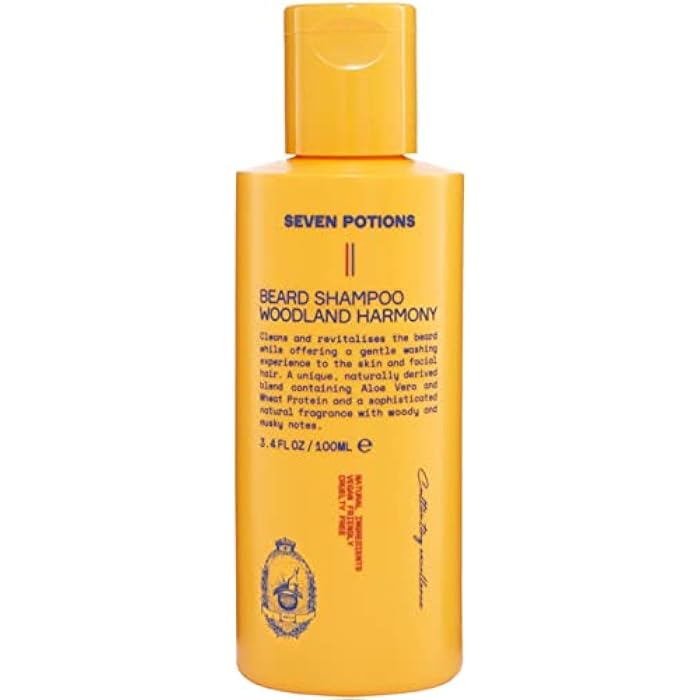 SEVEN POTIONS Beard Shampoo for Men — Gentle, Cleansing Wash for a Clean, Itch-Free Beard — Natural, Vegan, Cruelty-Free — (Woodland Harmony, 3.4 Fl Oz) - Image 1