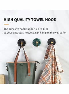 Y&D Adhesive Hooks Bathroom Towel Hooks, 304 Stainless Steel Heavy Duty Wall Robe Waterproof No Drilling Required, 4 pcs  - Image 5