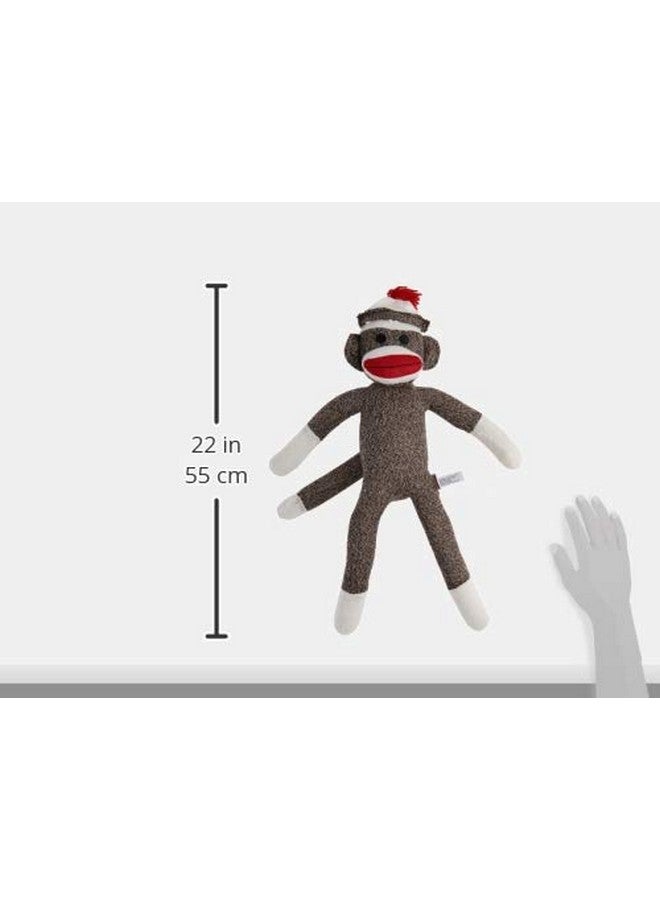 Schylling Schylling Brand Classic 20" Retro Sock Monkey Stuffed Animal - Knitted Texture Original Look - Ages 12 Months and Up - Image 3