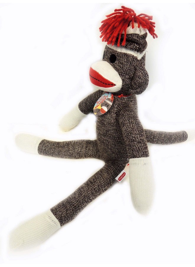 Schylling Schylling Brand Classic 20" Retro Sock Monkey Stuffed Animal - Knitted Texture Original Look - Ages 12 Months and Up - Image 4