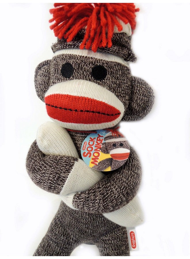 Schylling Schylling Brand Classic 20" Retro Sock Monkey Stuffed Animal - Knitted Texture Original Look - Ages 12 Months and Up - Image 2