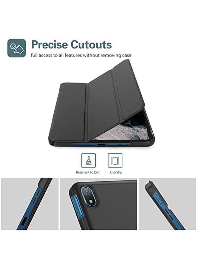 Procases Nokia T20 Tablet Case 10.36 Inch 2021 Slim Light Cover Trifold Stand Hard Shell Folio Case Smart Cover For 10.36” Nokia Tablet T20 Ta 1392 Ta 13797 Ta 1394 2021 Release Black - Image 2