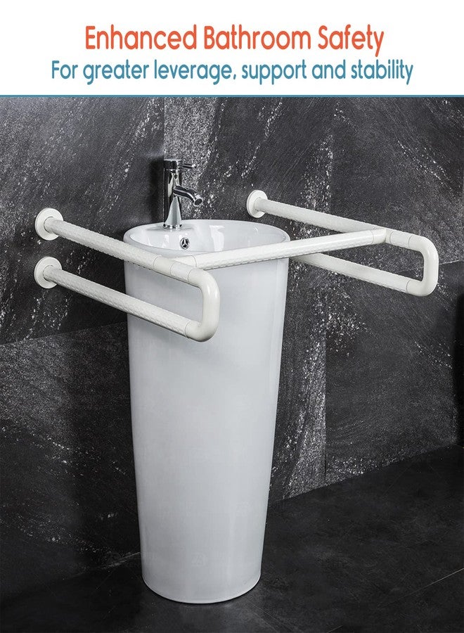 KosmoCare Stainless Steel Wash Basin Grab Bar with Anti-Slip, Wall Mounted Safety Wash Basin Grab Bar for Bathroom | Grab Bars for Toilet Senior Citizens | Toilet Grab bar for Elderly (650 x 650mm) - Image 4