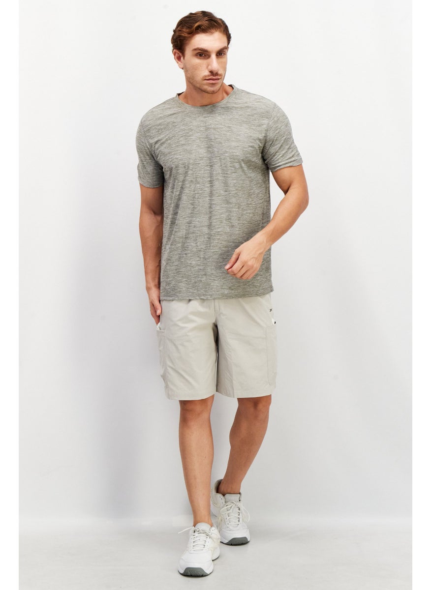 Reebok Men Sportswear Fit Drawstring Training Shorts, Light Grey  - Image 2