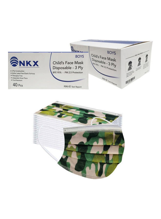 NIBEMINENT 40-Piece Disposable 3 Ply Face Mask - Image 1