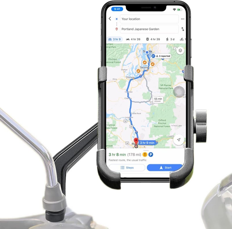 AUTOGUYS B33 Mobile Holder for Bikes or Bike Mobile Holder for Maps and GPS Navigation, one Click Locking, Firm Gripping, Anti Shake and Stable Cradle Clamp 360° Rotation Phone Mount (Random Color) - Image 3
