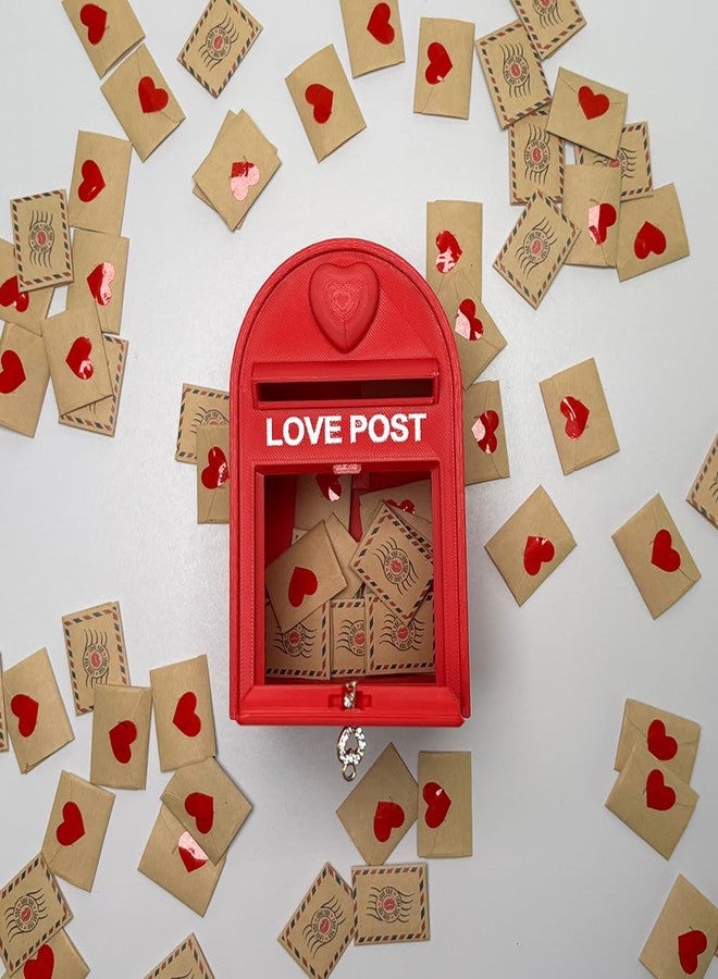 Infmetry Red Mail Box with Lock-Mini Love Letter with Envelope, Gifts For Boyfriend Girlfriend - Image 4