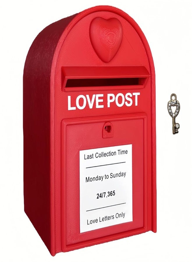 Infmetry Red Mail Box with Lock-Mini Love Letter with Envelope, Gifts For Boyfriend Girlfriend - Image 1
