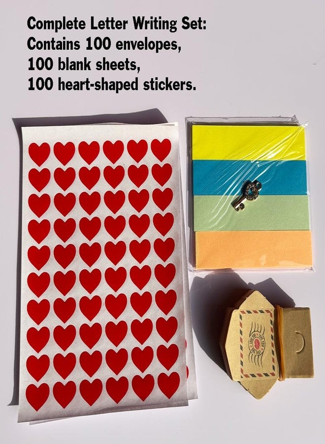 Infmetry Red Mail Box with Lock-Mini Love Letter with Envelope, Gifts For Boyfriend Girlfriend - Image 3