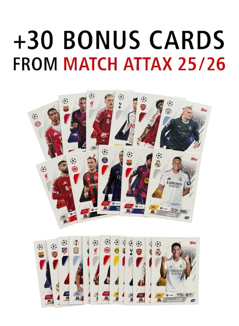 Topps Match Attax 25/26 - Bundle 46 Cards including Messi & Haaland - Image 3