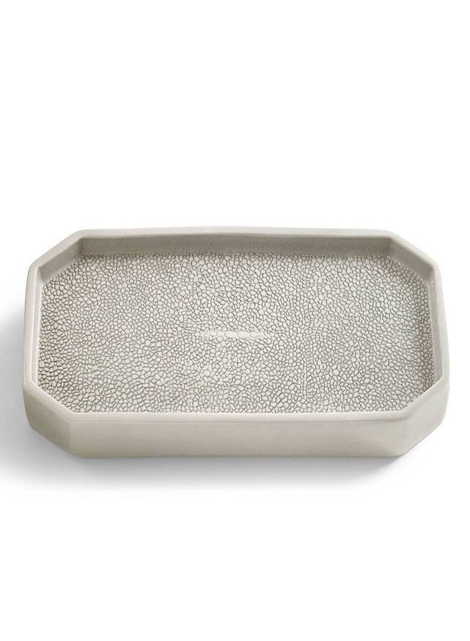 Kassatex Shagreen Bath Accessories Tray Porcelain/Grey