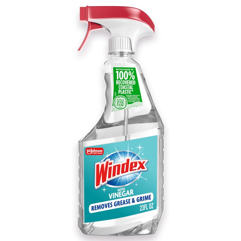 Windex Vinegar Glass and Surface Cleaner Spray Bottle, Packaging Designed to Prevent Leakage and Breaking, Surface Cleaning Spray, 23 Fl Oz - Image 1