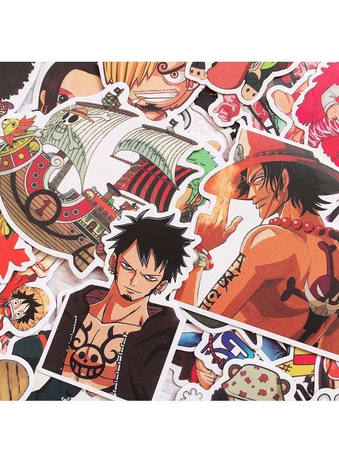 JAYATO 100 PCS Monkey D. Luffy Collectible Creature Stickers, Durable Monkey D. Luffy Graffiti Decals - Waterproof Cartoon Pack for Kids, Girls Boys and Teens Adults, Durable Vinyl Decals for Bikes Laptop Computer PC Guitar Skateboard Water Bottles Phone Motorcycle, Case, Car, Notebook, Journal, Aesthetic, Birthday Party Toys,  as Gifts - Image 1