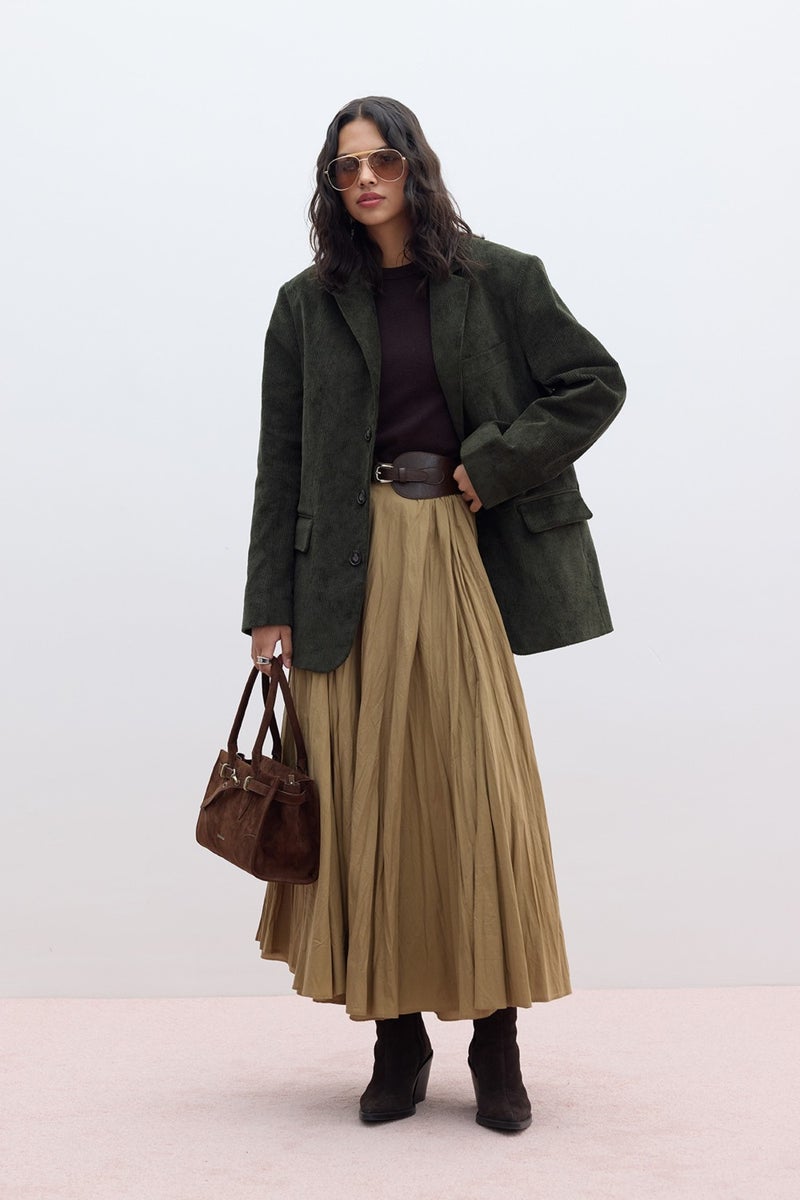 Manuka Corduroy Blazer Jacket Khaki  - Image 1