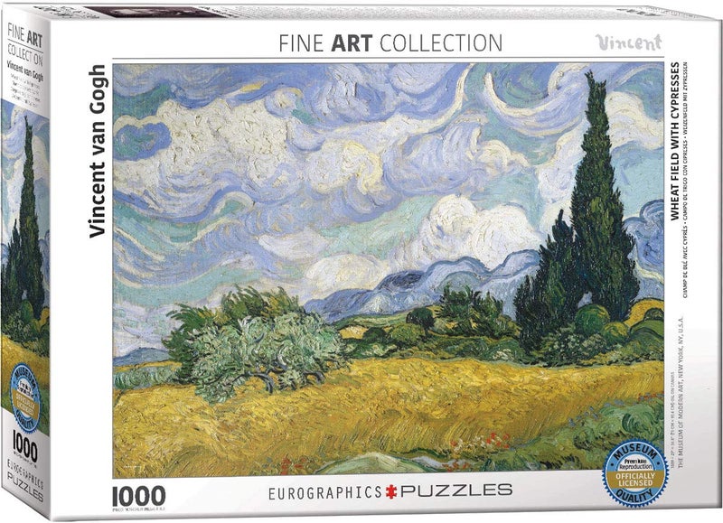eurographics Wheat Field with Cypresses by Vincent Van Gogh - Image 1