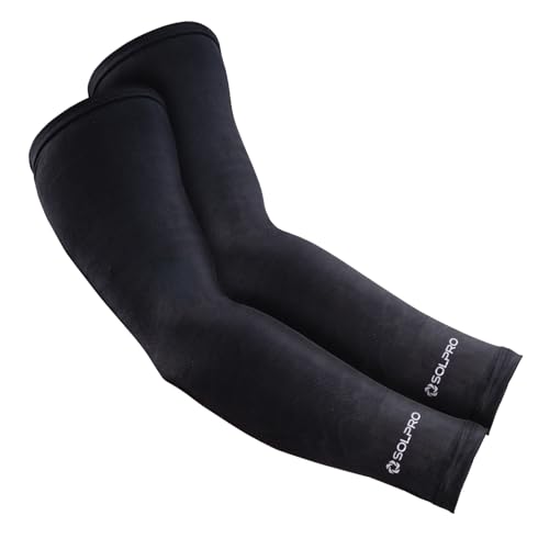 Solpro Skynn Arm Sleeves | Breathable, Sweat Wicking Arm Protection |UV-Protective Sleeves for Riding & Sports (Black) - Image 1