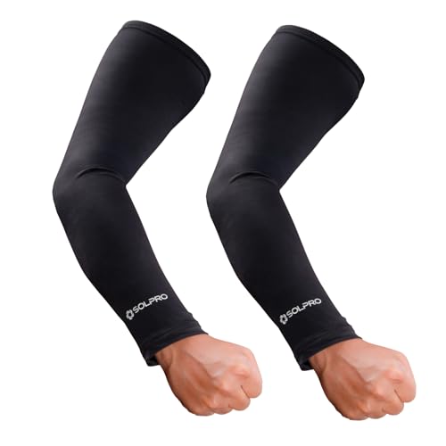 Solpro Skynn Arm Sleeves | Breathable, Sweat Wicking Arm Protection |UV-Protective Sleeves for Riding & Sports (Black) - Image 2