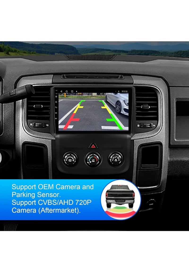 Vierex - Android Car Stereo For Dodge RAM 1500 2500 3500 2013-2018 Manual AC Support Apple Carplay Android Auto Wireless 4GB RAM Fast Interface Quick Boot Sim Card Support Factory Camera AHD Camera Included - Image 1