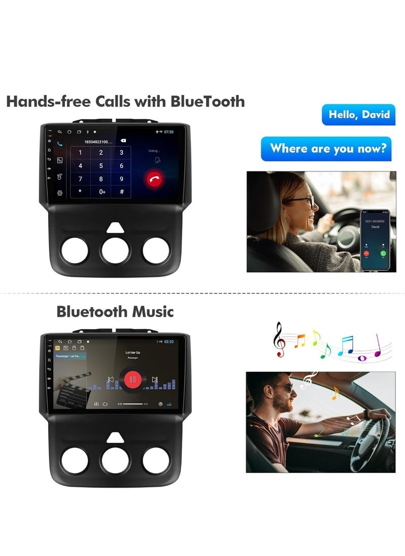 Vierex - Android Car Stereo For Dodge RAM 1500 2500 3500 2013-2018 Manual AC Support Apple Carplay Android Auto Wireless 4GB RAM Fast Interface Quick Boot Sim Card Support Factory Camera AHD Camera Included - Image 1