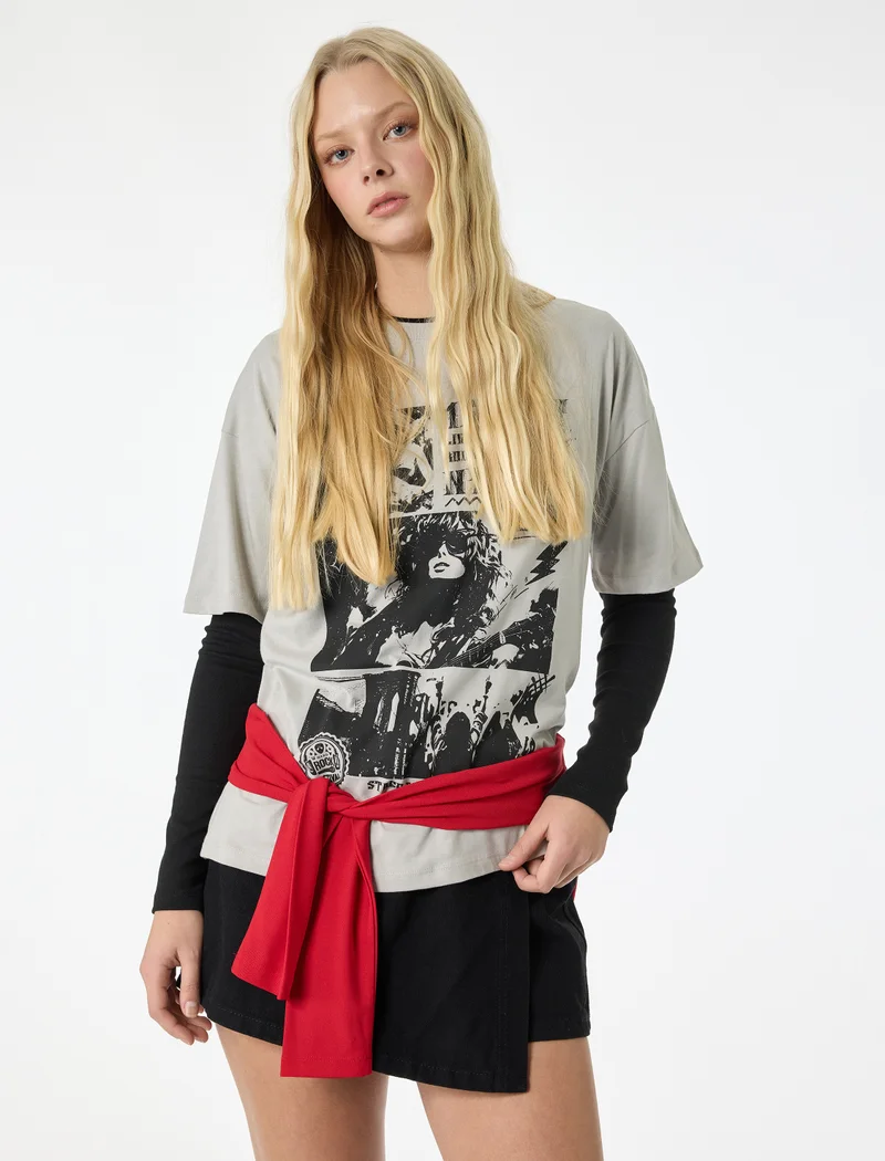 كوتون Printed T Shirt