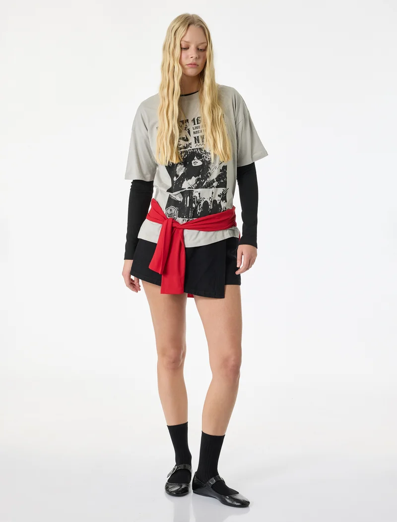 كوتون Printed T Shirt
