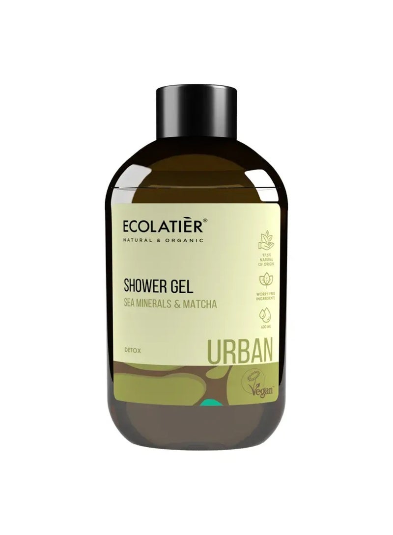 ECOLATIER جل استحمام معادن البحر وماتشا 600 مل - Image 1