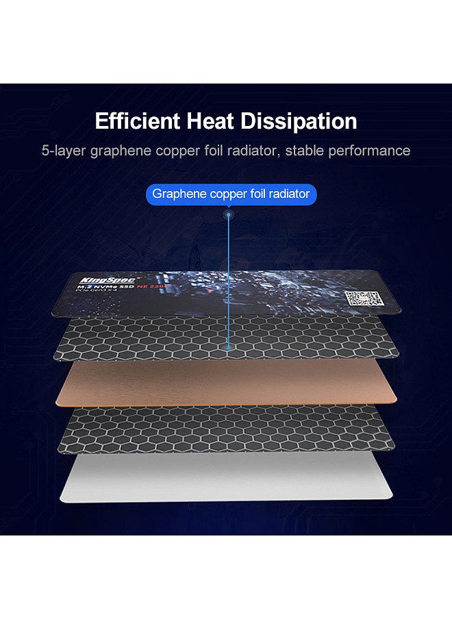 KingSpec - 2TB SSD Solid State Drive M.2 NVMe Interface PCIe Gen3.0x4 High-speed Transmission 3D TLC Particles with Cache - Image 1