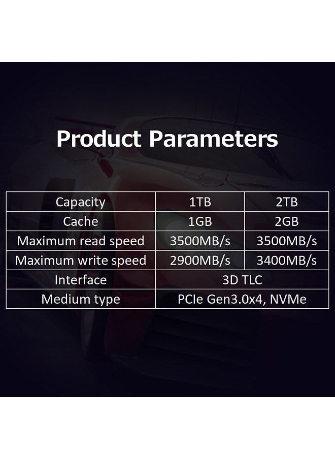 KingSpec - 2TB SSD Solid State Drive M.2 NVMe Interface PCIe Gen3.0x4 High-speed Transmission 3D TLC Particles with Cache - Image 1