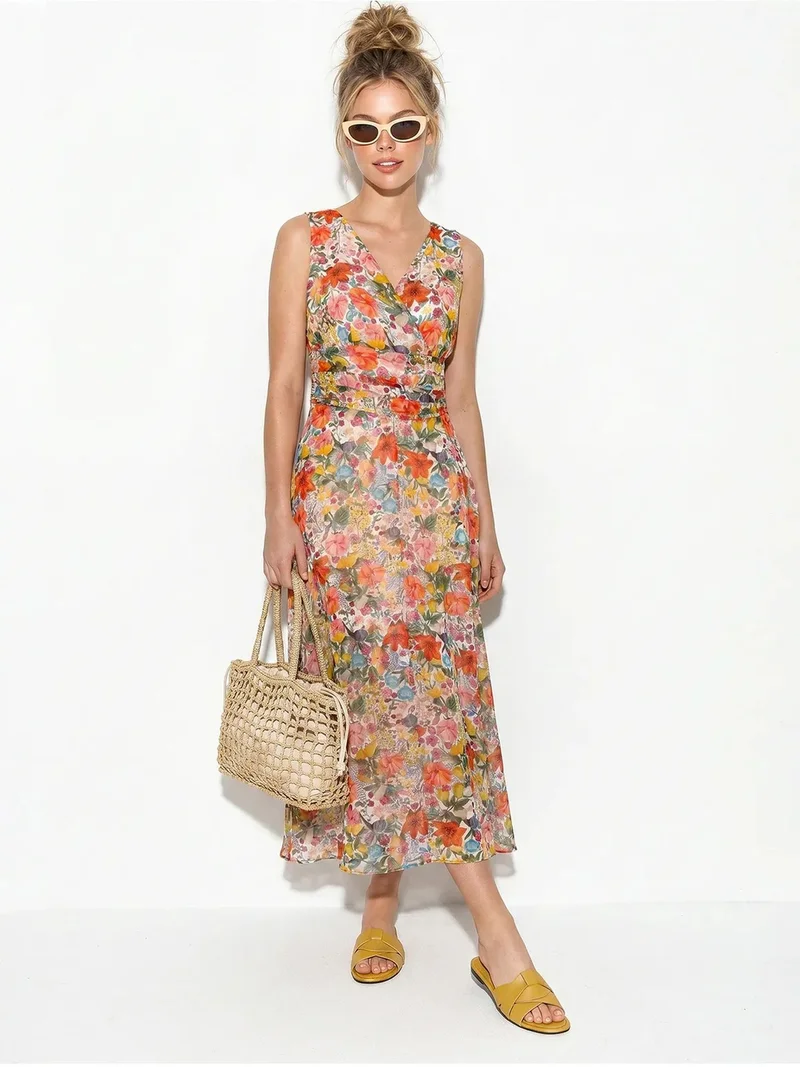 Bianco Lucci LUCCI Floral A-line Midi Dress