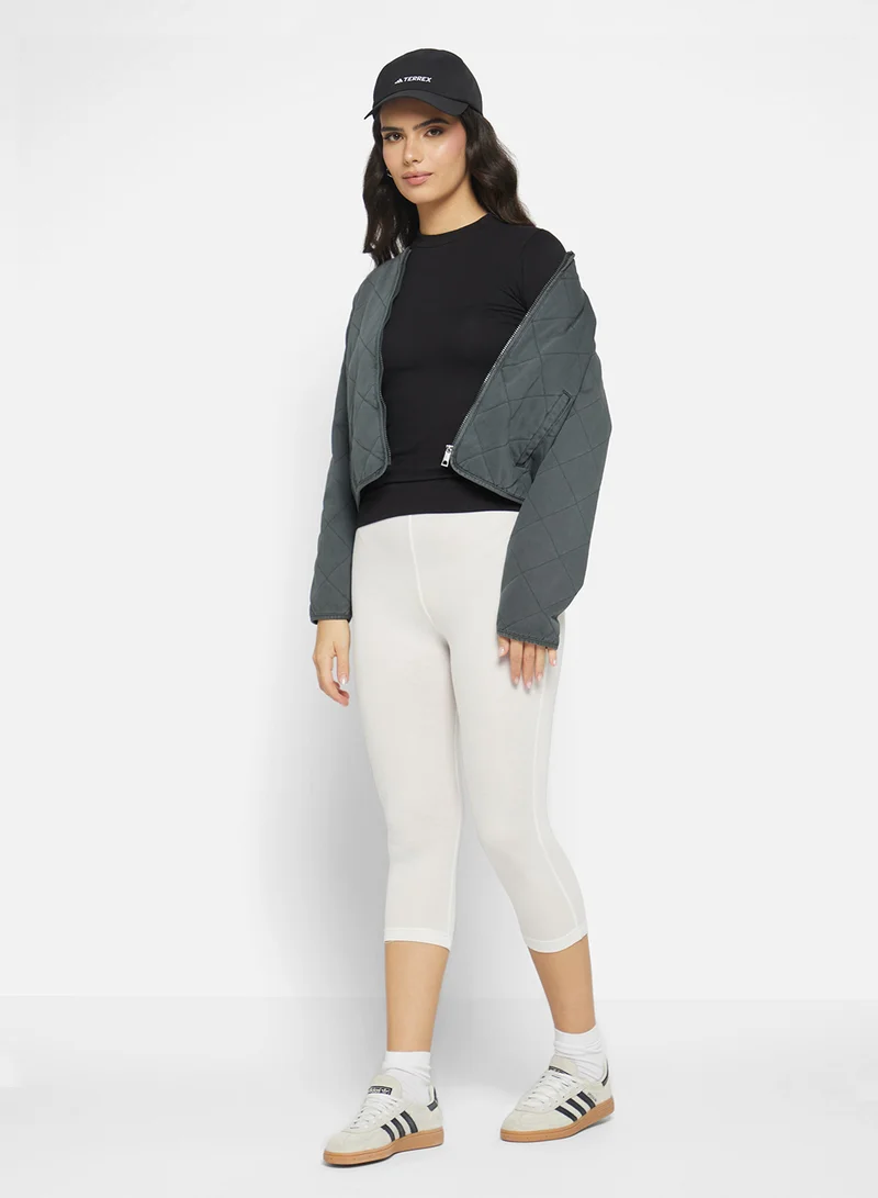 جينجر بيسيكس Cropped Cotton Leggings