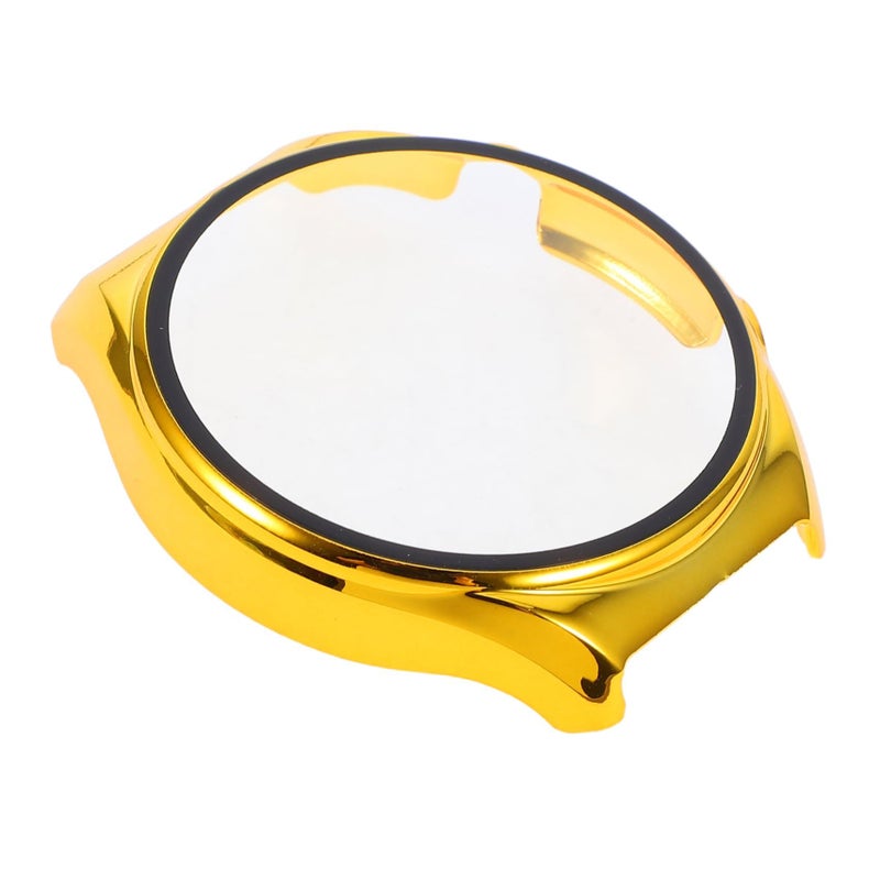 NUOBESTY Compatible Watch Case With Tempered Glass Golden Screen Protector Durable Shell - Image 2