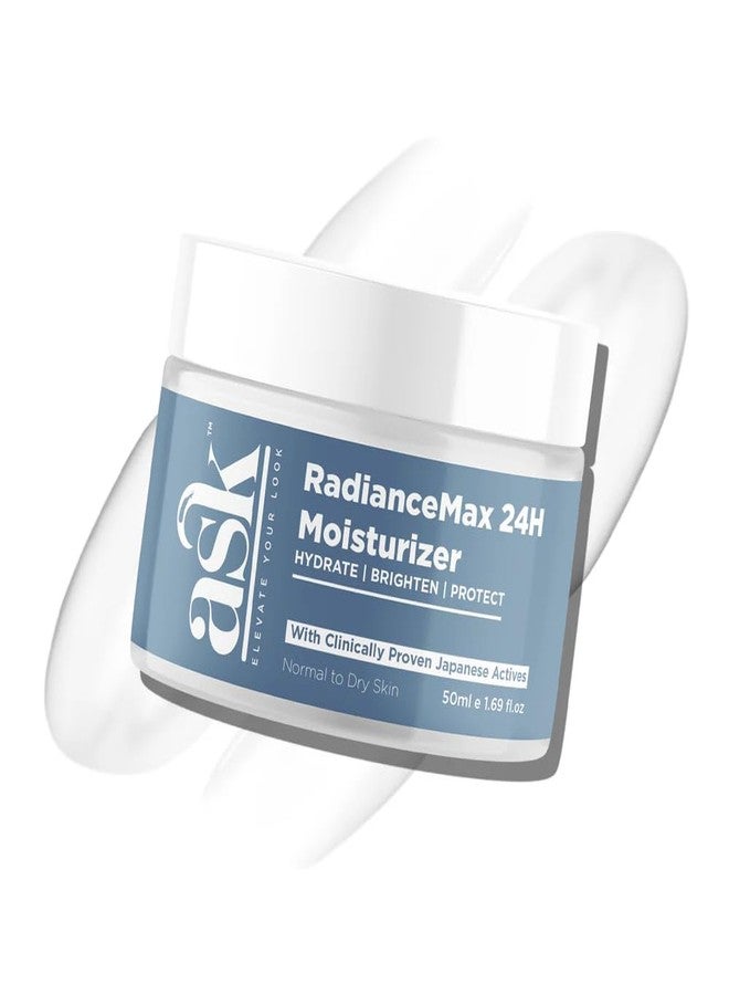 أسك كريم مرطب للوجه ASK RadianceMax - 50 مل | للبشرة الجافة إلى العادية والحساسة | سريع الامتصاص وغير لزج | مرطب لإصلاح البشرة الجافة وحاجز البشرة التالف للرجال - Image 1