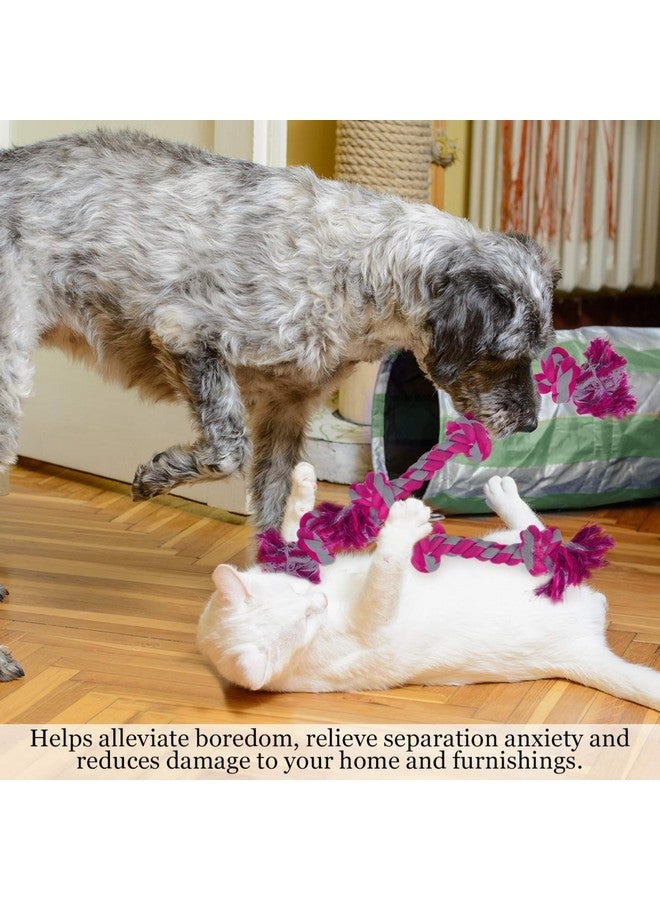 SunGrow Pink Dog Rope Toys, Twisted Triple Knotted Rope Bone, 2 Pack for Aggressive Chewers, Large Dogs Extra Strong, Heavy-Duty Dog Pull, Tug of War Ropes - Image 5