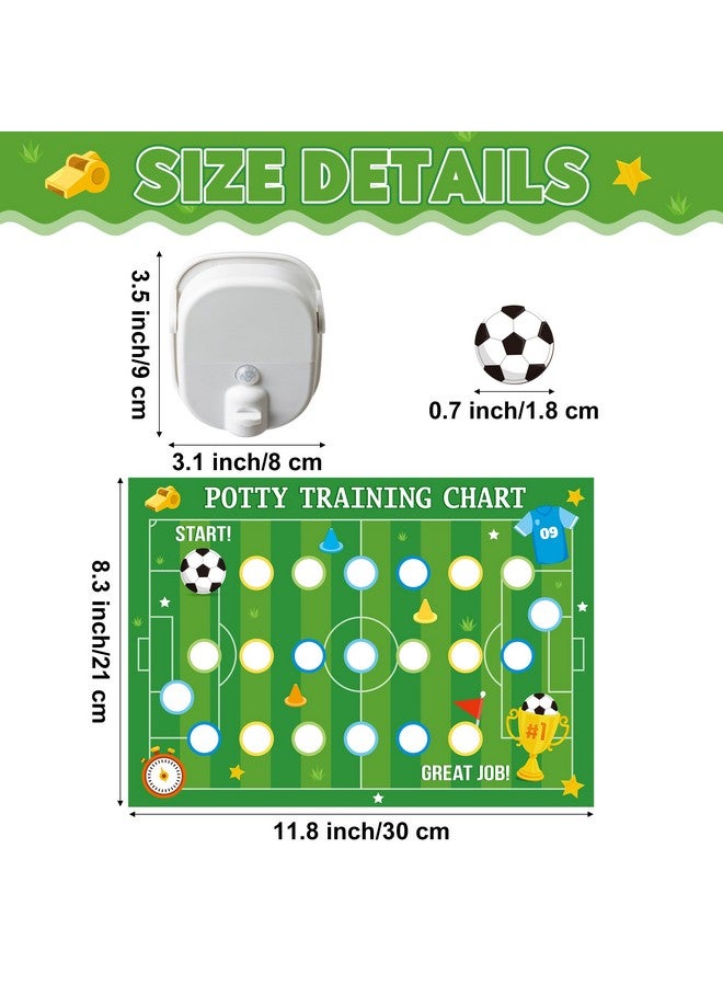 OSNIE OSNIE Potty Training Soccer Target Toilet Light with Chart for Toddlers Boys, Football Goal Game Dartboard Pee Light with Poster Fun Gate Aiming Target Potty Time Develop Kid Children Toileting Habit  - Image 1