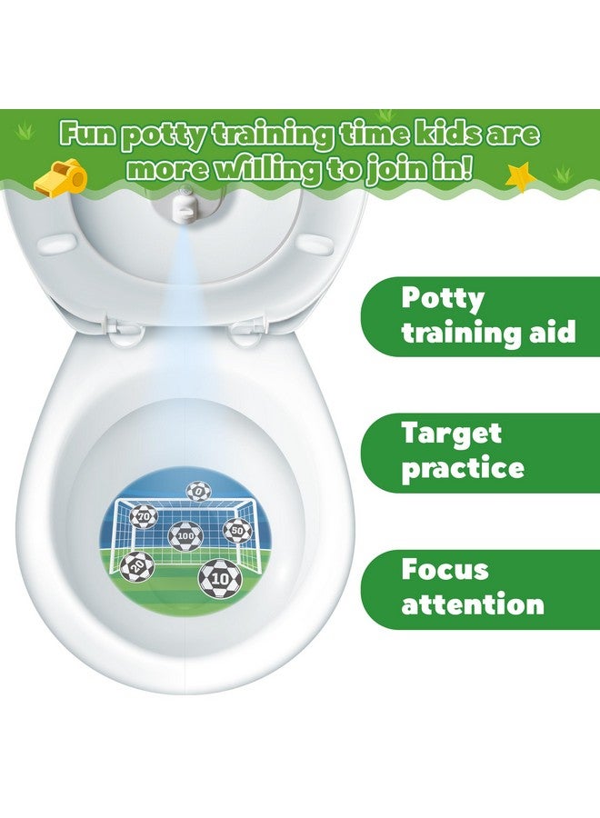 OSNIE OSNIE Potty Training Soccer Target Toilet Light with Chart for Toddlers Boys, Football Goal Game Dartboard Pee Light with Poster Fun Gate Aiming Target Potty Time Develop Kid Children Toileting Habit  - Image 2