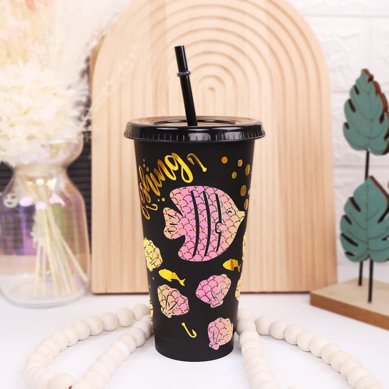 TECKWRAP Opal Holographic Chrome Adhesive Vinyl 1ft x 5ft, Translucent Peach Pink Mermaid Pattern - Image 2
