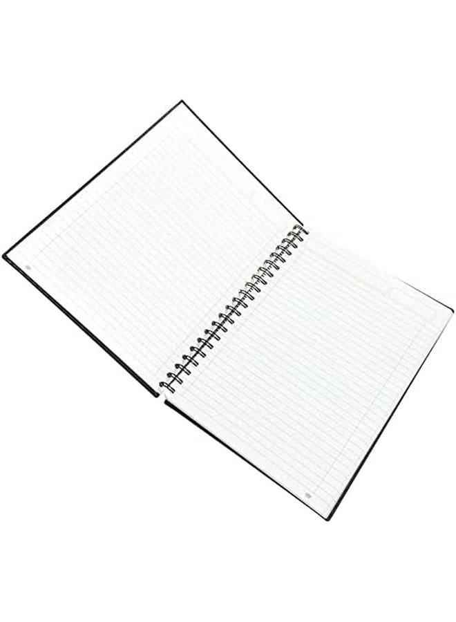 FIS Fsubpu3Sbkd3 120 Sheets Italian Pu Spiral Cover 3 Subject University Book 8.5 Inch X 11 Inch Size Black - Image 2