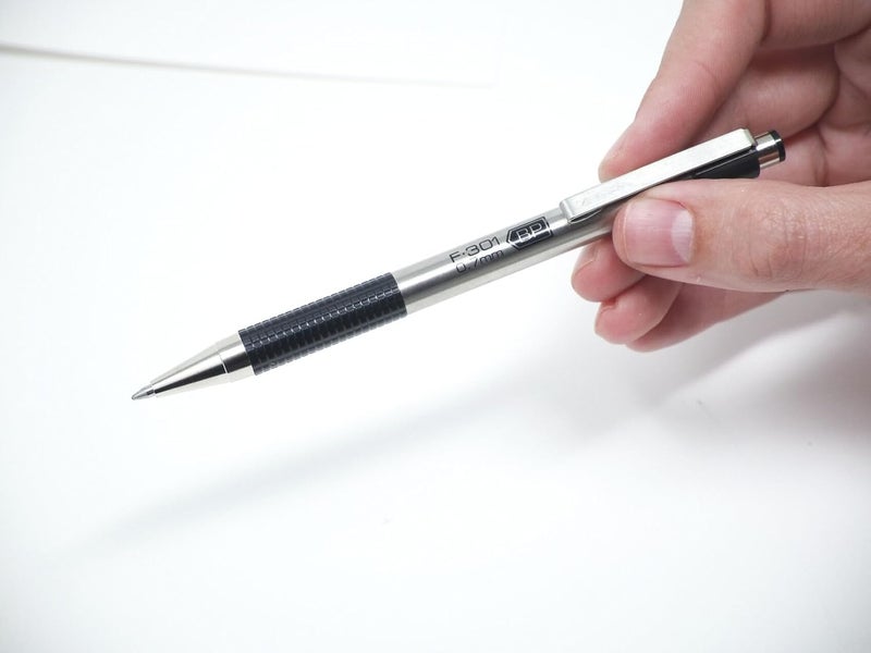Zebra Pen F-301 Compact Ballpoint Stainless Steel Retractable Fine Point, 0.7mm, Black Ink, 2-Count - Image 5
