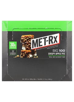 MET-Rx MET-Rx, Big 100, Meal Replacement Bar, Crispy Apple Pie, 9 Bars, 3.52 oz (100 g) Each  - Image 1