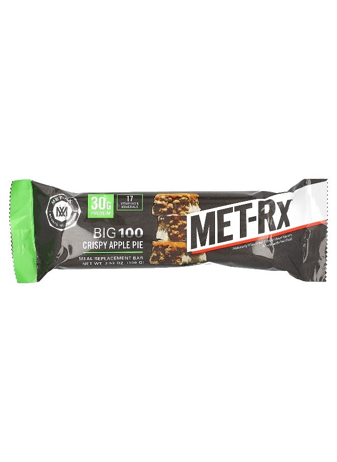 MET-Rx - MET-Rx, Big 100, Meal Replacement Bar, Crispy Apple Pie, 9 Bars, 3.52 oz (100 g) Each - Image 1