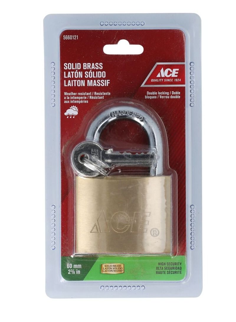 ACE Padlock Brass 2.5 Inch 64 Cm