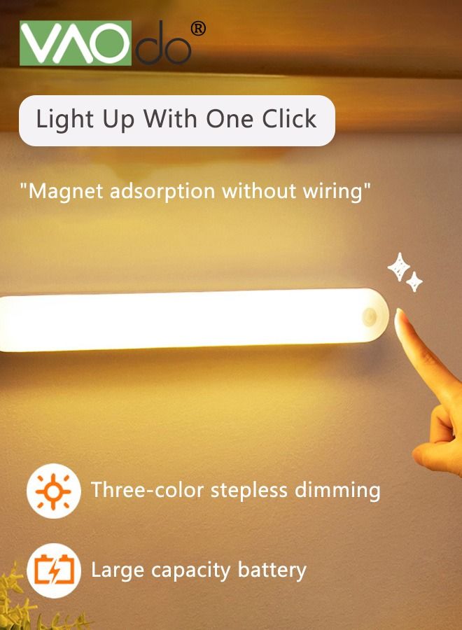 VAOdo LED Motion Sensor Light Cordless Under Cabinet Light Human Body Sensor Magnetic Installation Rechargeable Night Light for Kitchen Staircase Bedroom Drawer Under Cabinet Lighting - Image 5