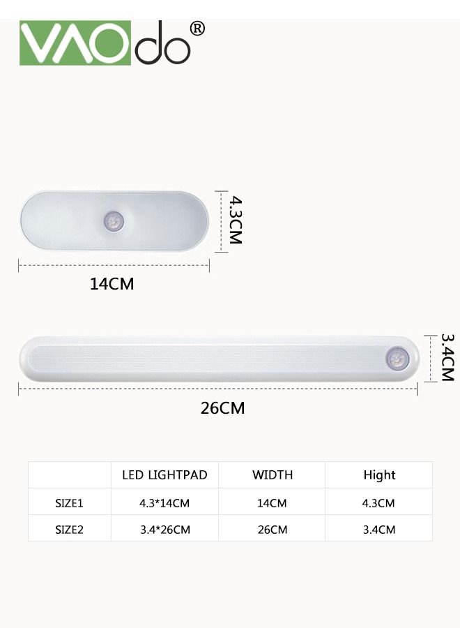 VAOdo LED Motion Sensor Light Cordless Under Cabinet Light Human Body Sensor Magnetic Installation Rechargeable Night Light for Kitchen Staircase Bedroom Drawer Under Cabinet Lighting - Image 3