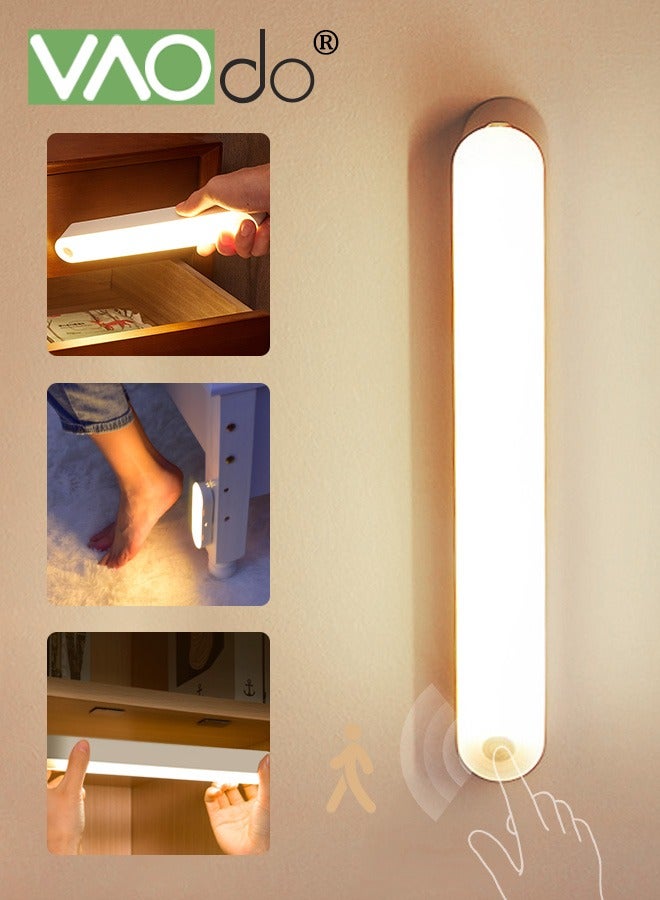 VAOdo LED Motion Sensor Light Cordless Under Cabinet Light Human Body Sensor Magnetic Installation Rechargeable Night Light for Kitchen Staircase Bedroom Drawer Under Cabinet Lighting - Image 1