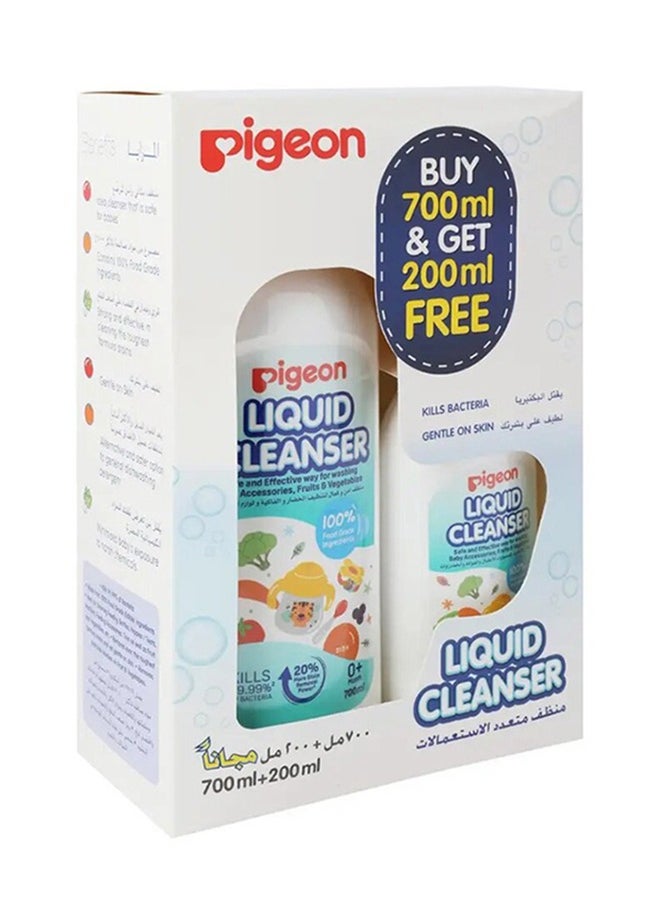 pigeon منظف سائل لزجاجة الأطفال 700 مل + 200 مل  - Image 3
