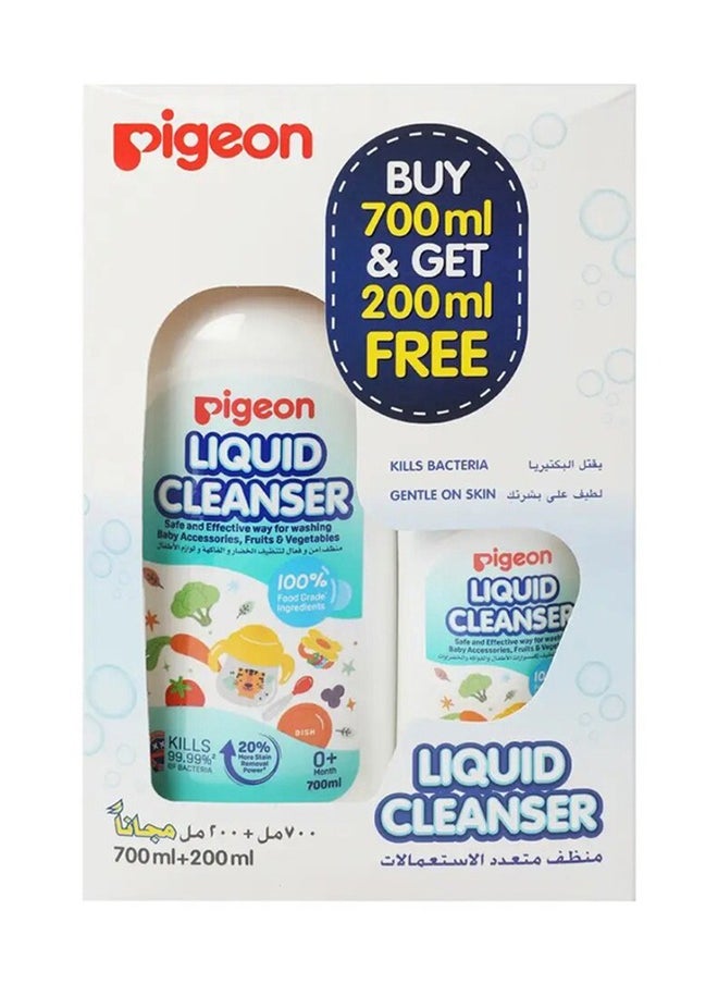 pigeon منظف سائل لزجاجة الأطفال 700 مل + 200 مل  - Image 1